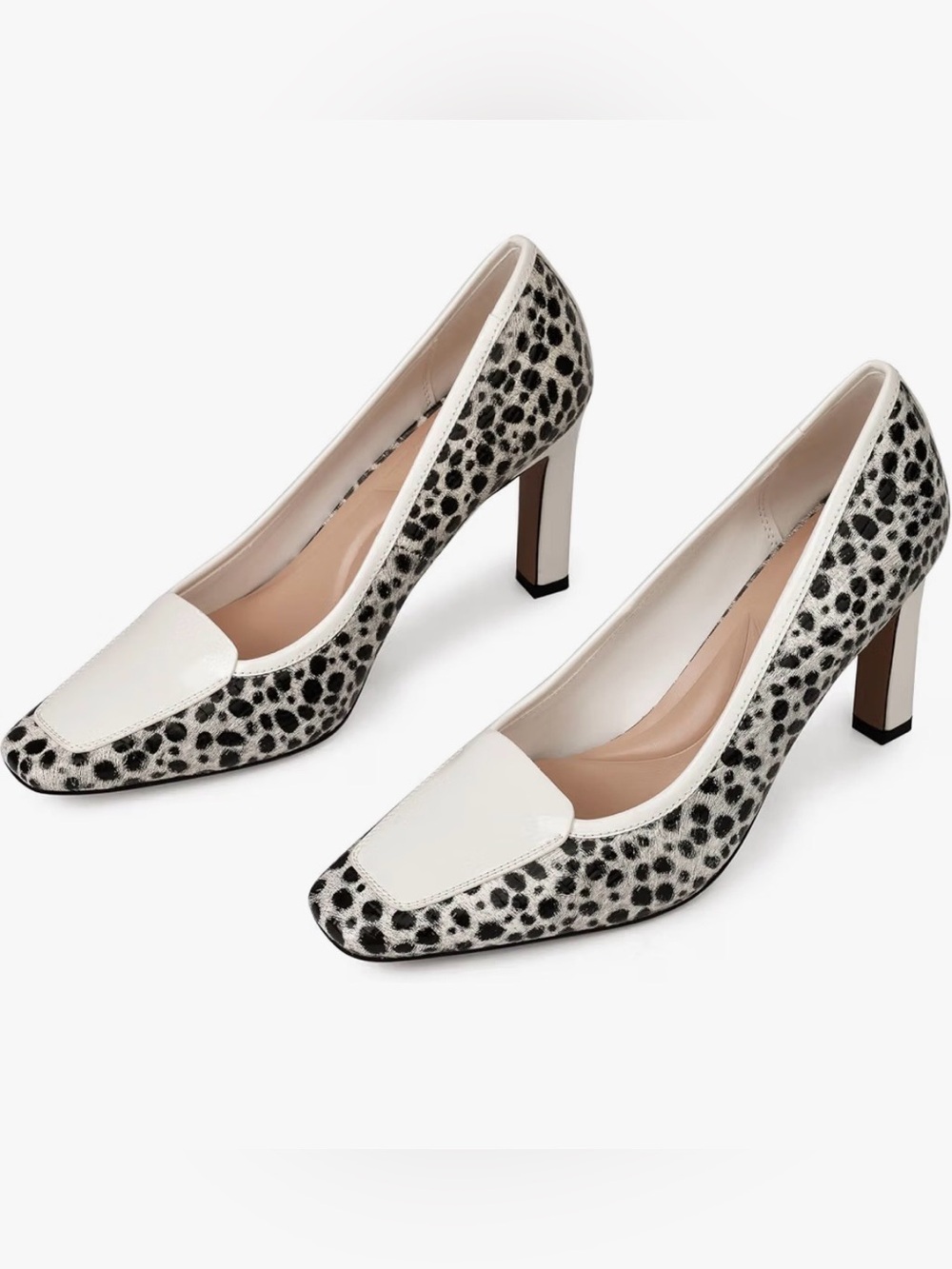Brand New! Classic White & Black Spotted Women's Pump (Size: 11)
